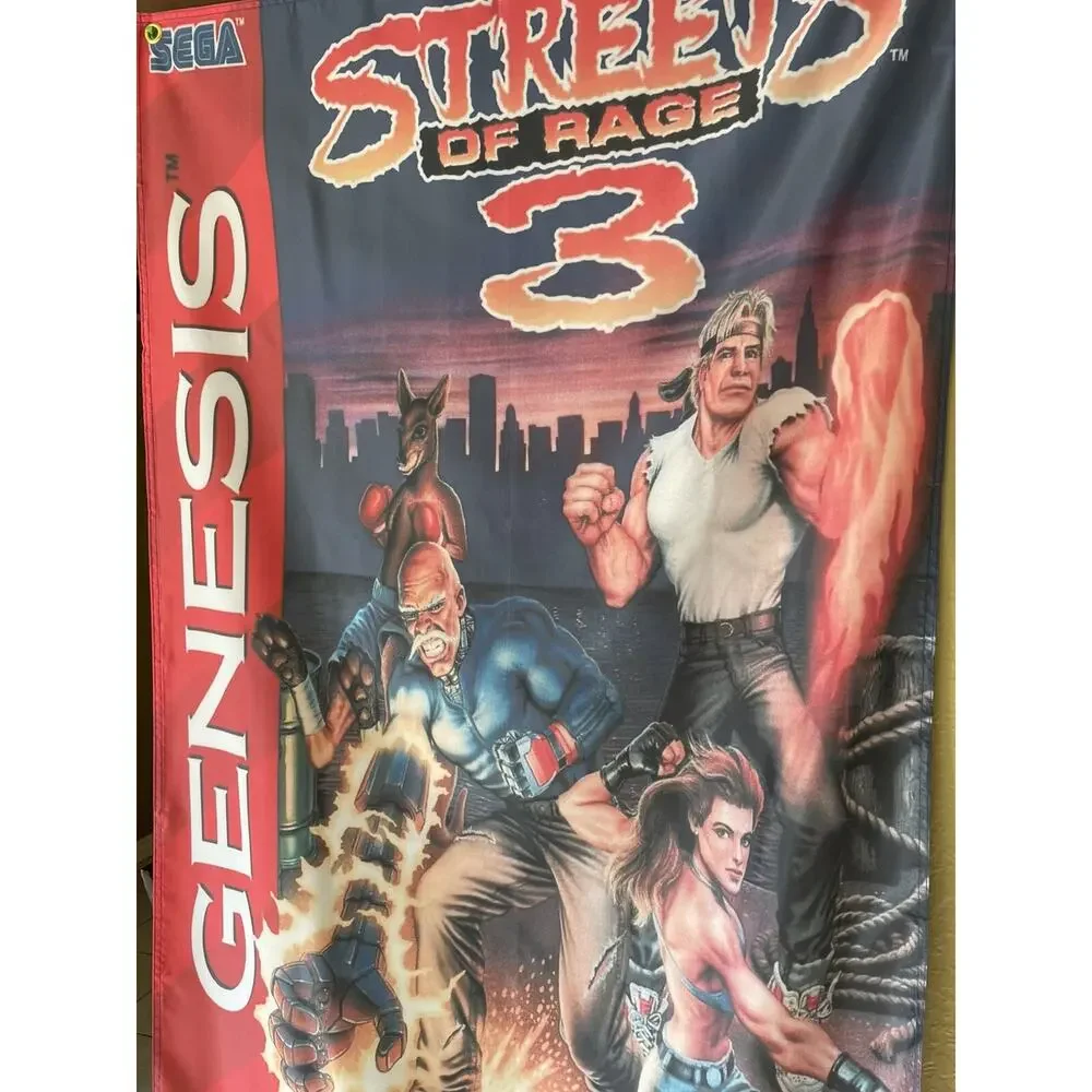 Streets of Rage 3 5ft Flag Sega Genesis 1994 Banner Poster